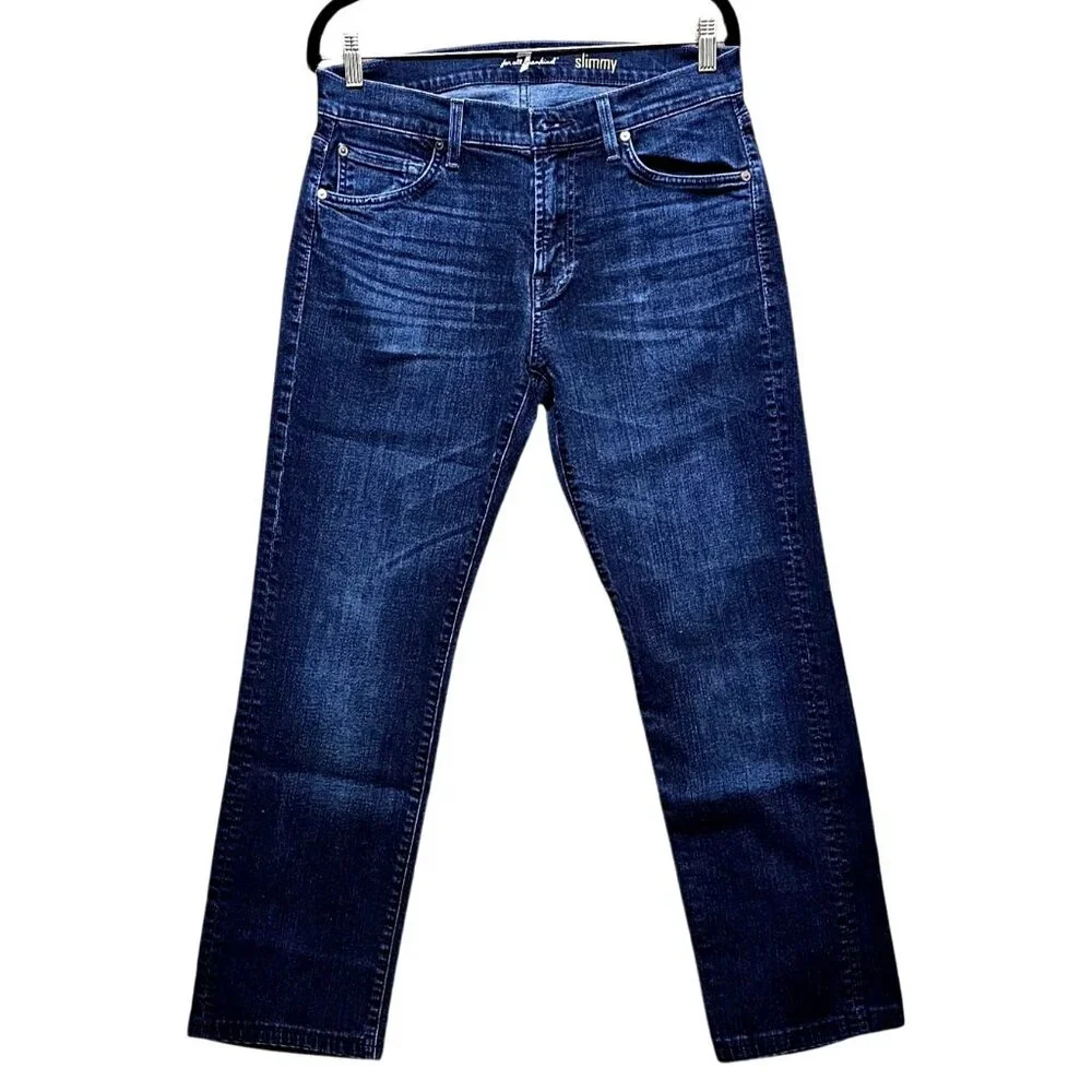 7 For All Mankind Mens Slimmy Jeans Size 31 Denim Blue